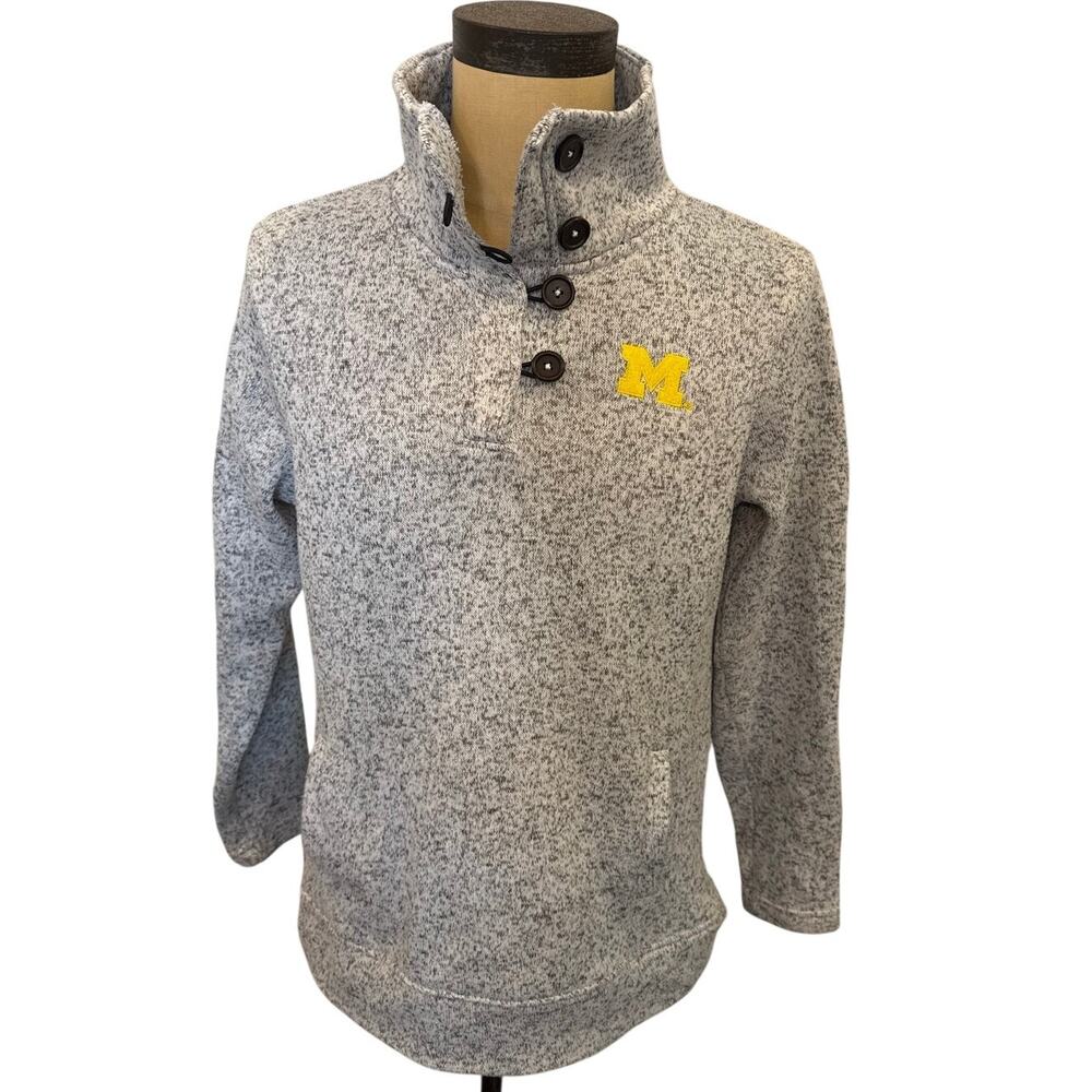Champion Michigan University 1/4 Zip Pullover Jacket Top Shirt Men L gameday